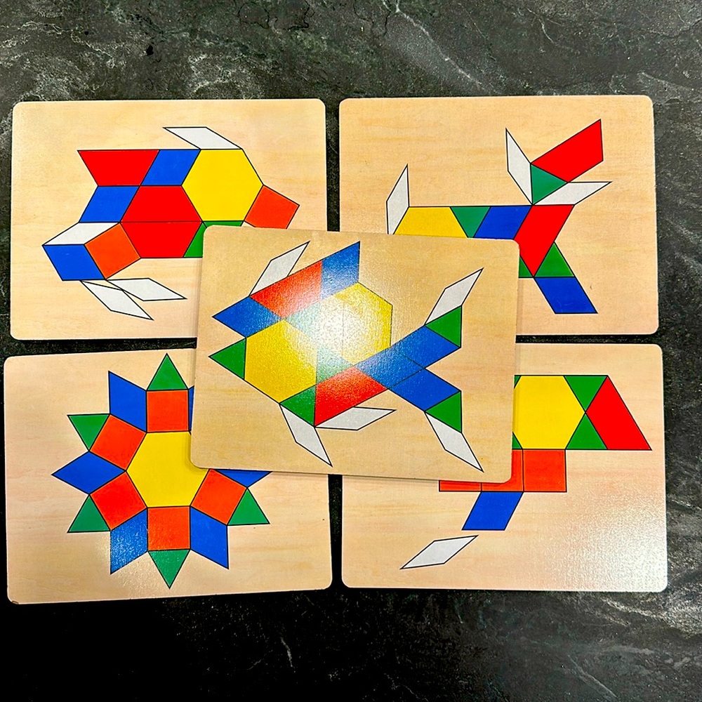 Melissa & Doug Wooden Pattern Blocks